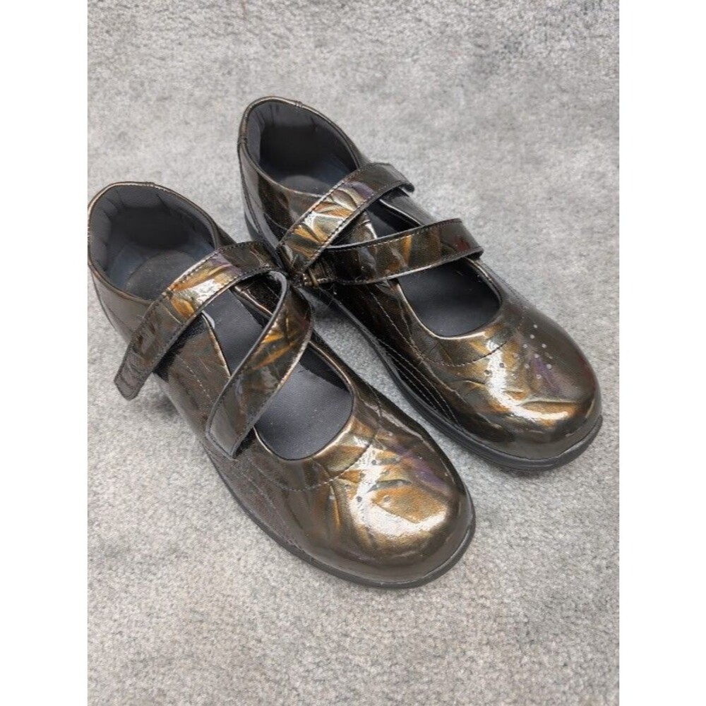 Drew Orthopedic Orchid Casual Shoes Leather Adjustable Z Strap Gold Metallic 8.5